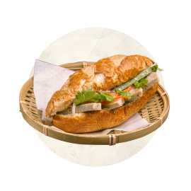 Chicken ham banh mi